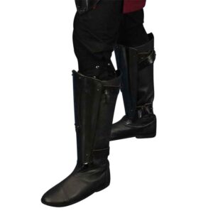 Katharina Blackened Steel Greaves