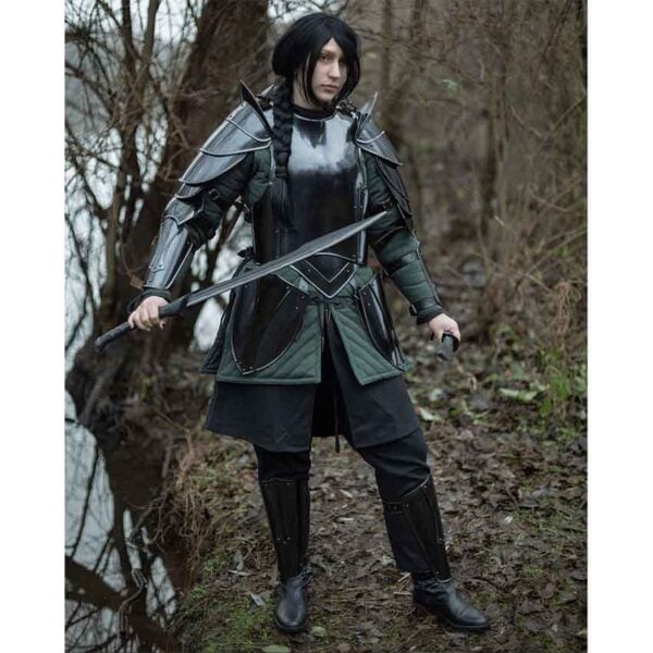 Katharina Blackened Steel Pauldrons