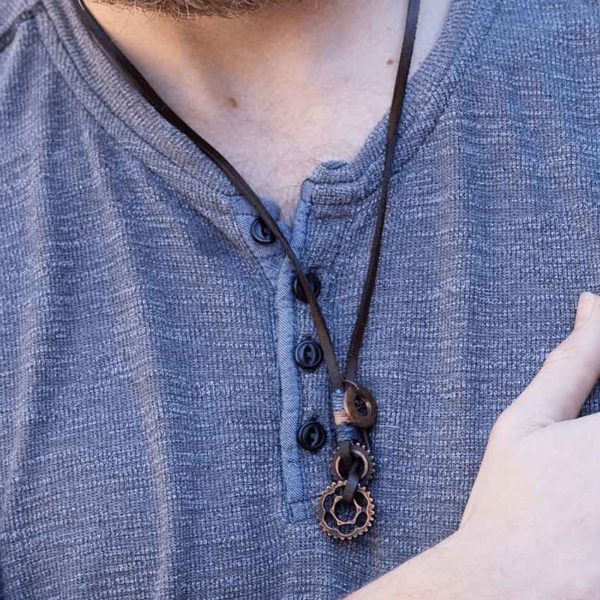 Steampunk Adventurer Leather Necklace