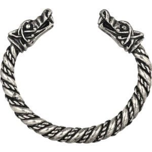 Large Viking Wolf Bracelet - Pewter