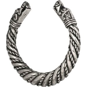 Tapered Viking Dragon Bracelet - Pewter
