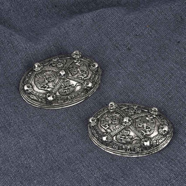 Viking Age Tortoise Brooches - Set of 2