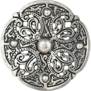 Galloway Bossed Disc Brooch - Pewter