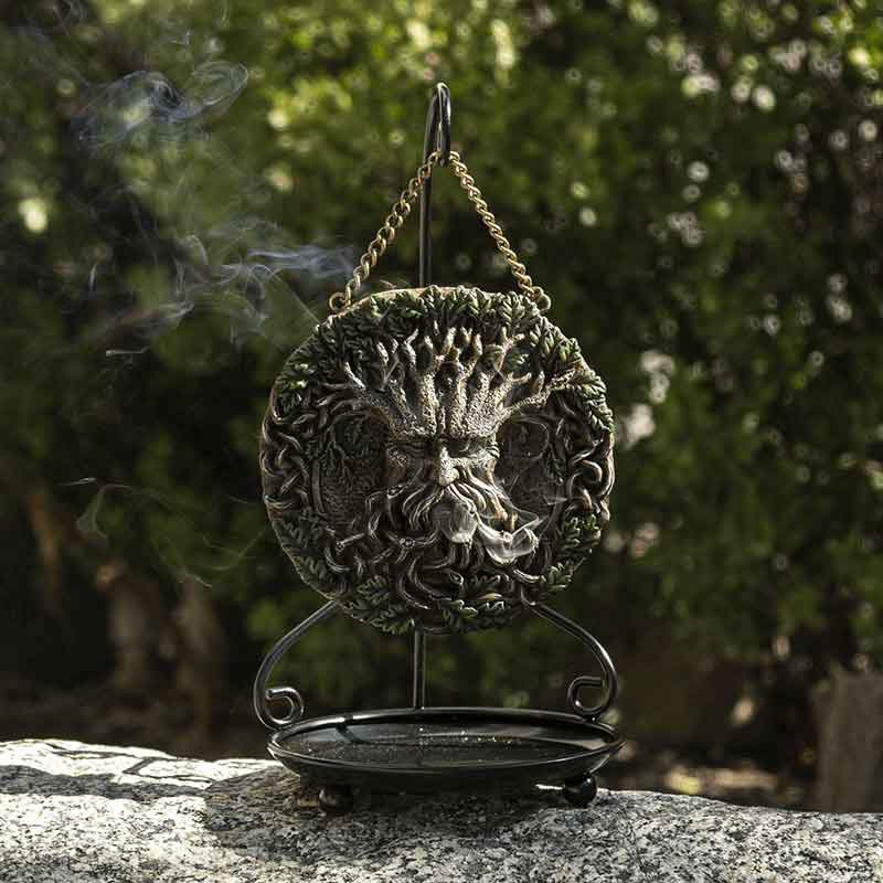 Tree of Life Greenman Backflow Incense Burner