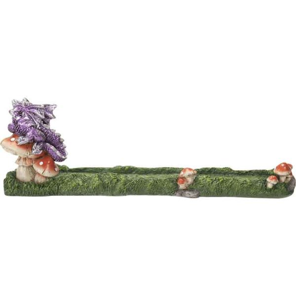 Dragon and Mushroom Tray Incense Burner