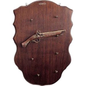 Display Plaque for Four Flintlock Pistols