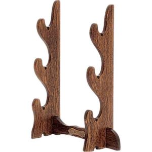 Wooden Triple Pistol Display Stand