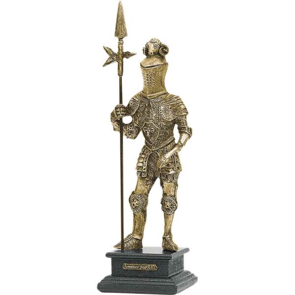 16th Century Gold Knight with Halberd