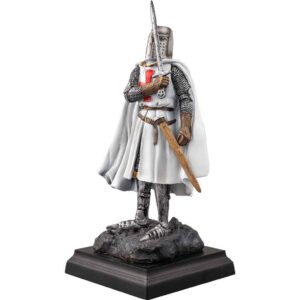 Templar Knight with Sword Statue