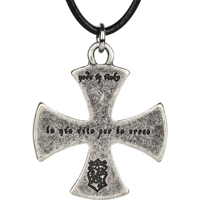 Red Templar Cross Necklace - Image 2