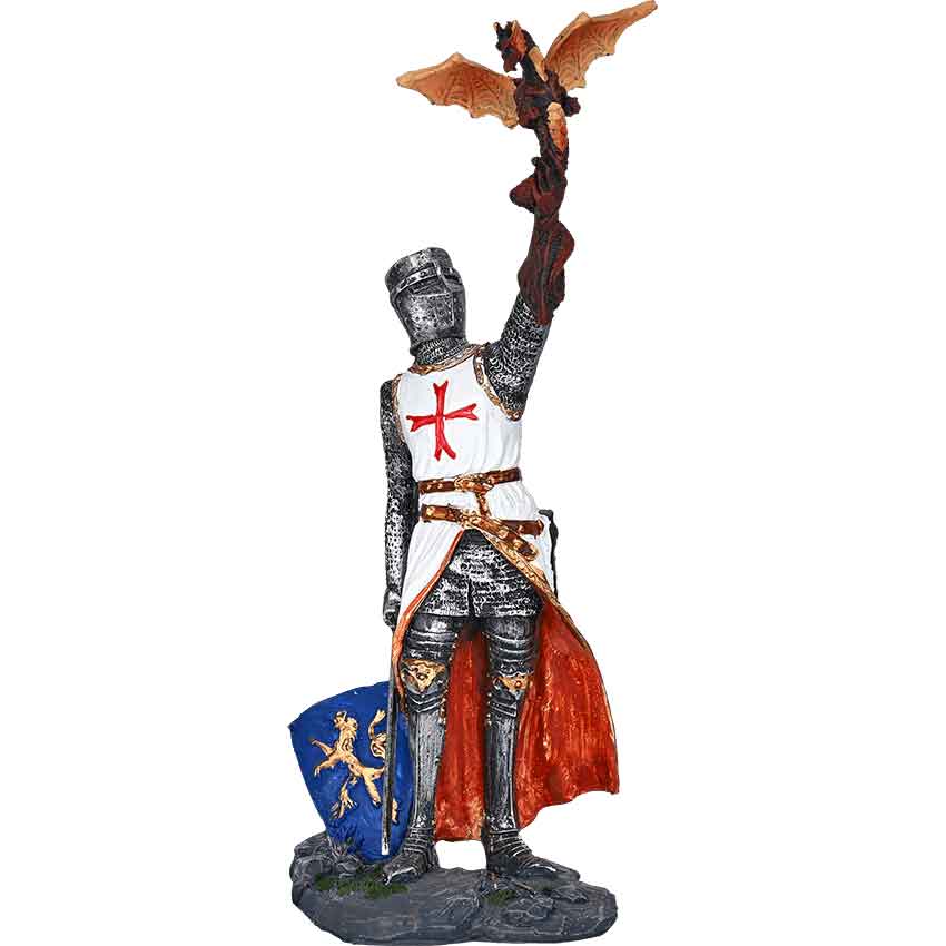 Crusader with Dragon Statue