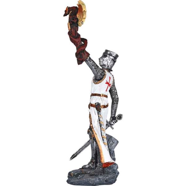 Crusader with Dragon Statue - Image 4