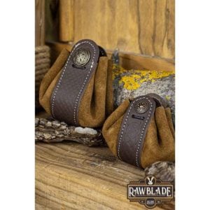 Small Wanderer Split Leather Pouch - Brown