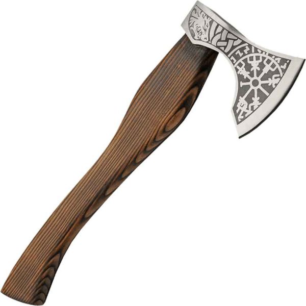 Wolf Vegvisir Viking Axe