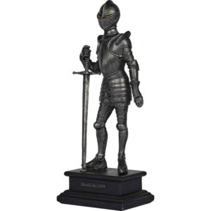 Pewter Knight with Sword Statue
