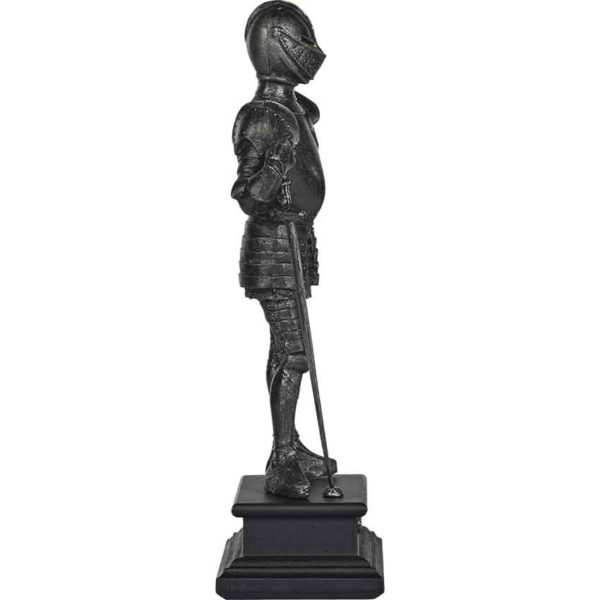 Pewter Knight with Sword Statue
