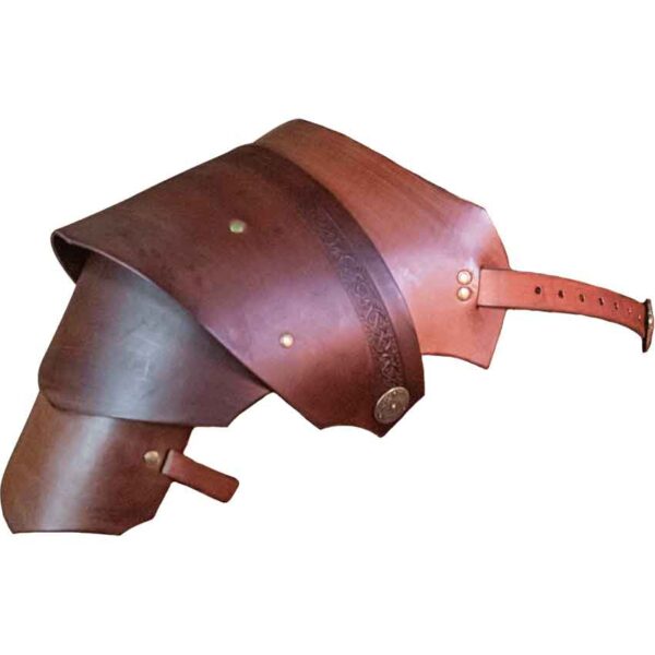 Warrior Leather Pauldron - Brown