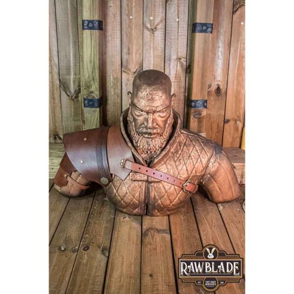 Warrior Leather Pauldron - Brown