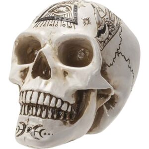 LED Eye White Skull Statue