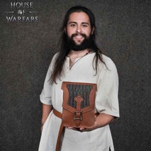 Handcrafted Medieval Leather Shoulder Bag