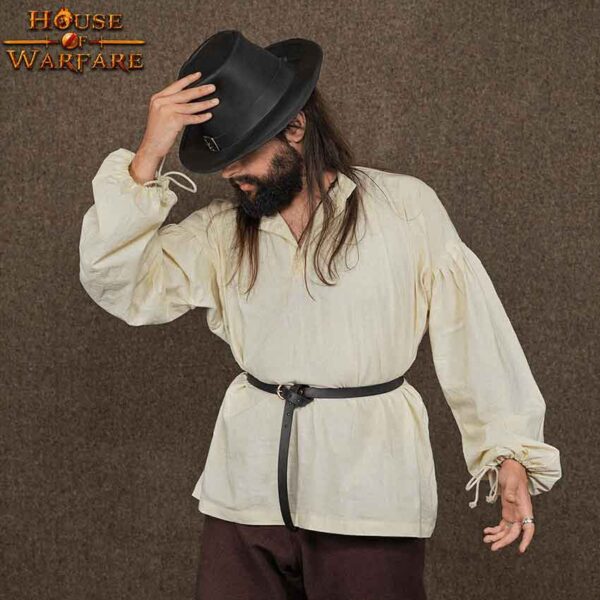Handcrafted Genuine Leather Hat - Black