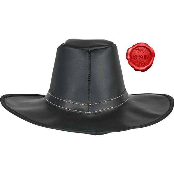 Leather Van Helsing Hat - Black