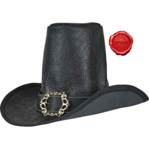 The Dark Witcher Embossed Leather Hat - Black