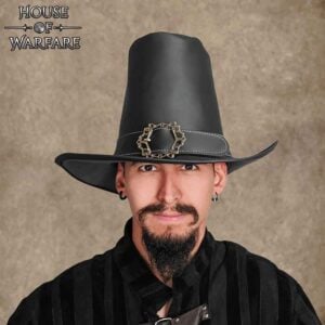 The Dark Witcher Leather Hat - Black