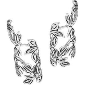 Sterling Silver Climbing Flowers Ear Cuffs