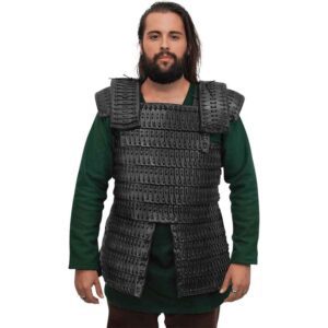 Leather Lamellar Body Armour - Black