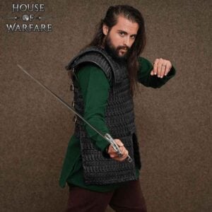 Leather Lamellar Body Armour - Black