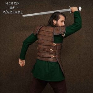 Leather Lamellar Body Armour - Brown