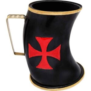 Templar Knight Large Medieval Horn Tankard