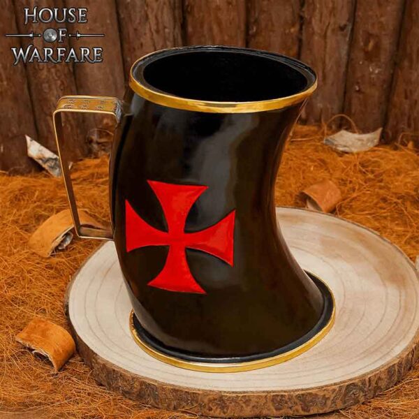 Templar Knight Large Medieval Horn Tankard