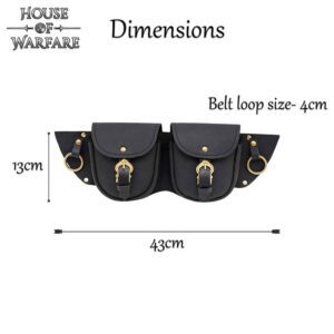 Tradesman Double Leather Pouch - Black