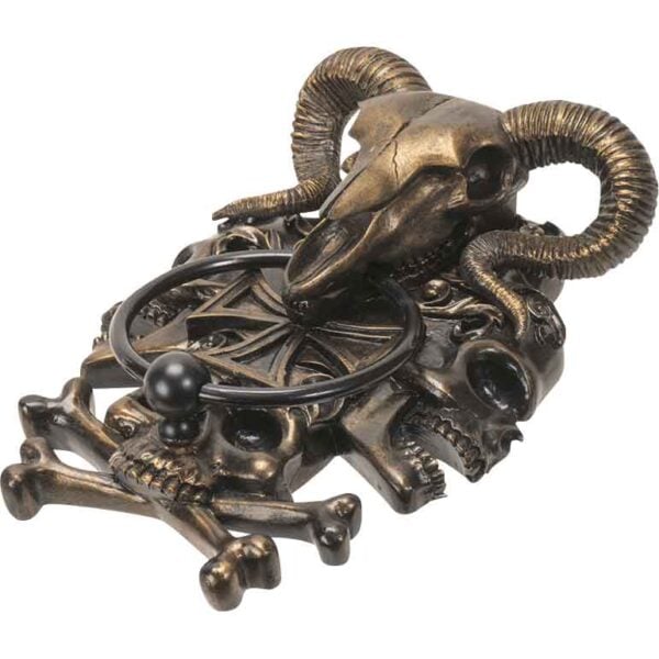 Skull and Ram Door Knocker