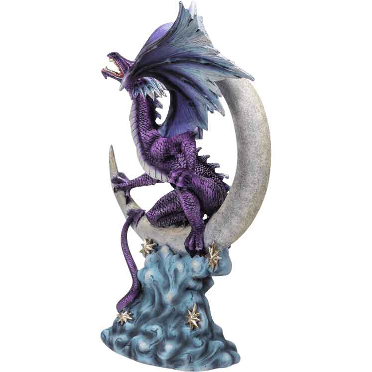 Crescent Moon Dragon Statue