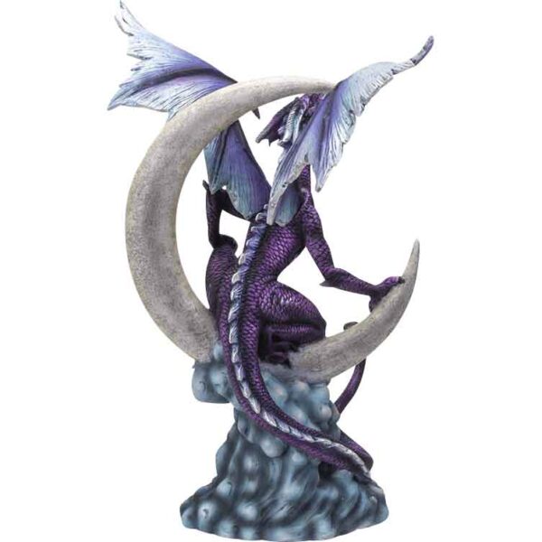 Crescent Moon Dragon Statue