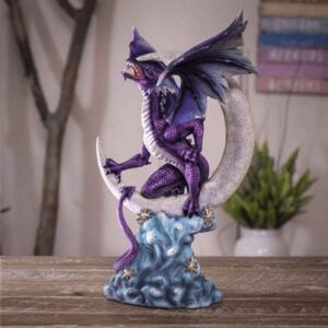 Crescent Moon Dragon Statue