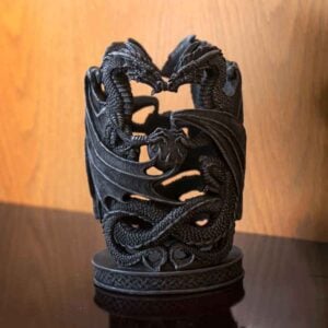 Guardian Dragon Candle and Bottle Holder