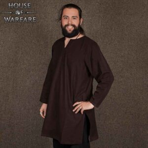 Mens Long Sleeve Viking Undertunic - Brown