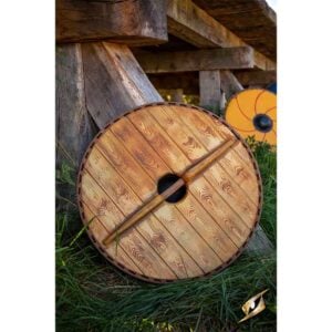 Gastir Viking LARP Shield - Yellow/Red - 75 cm