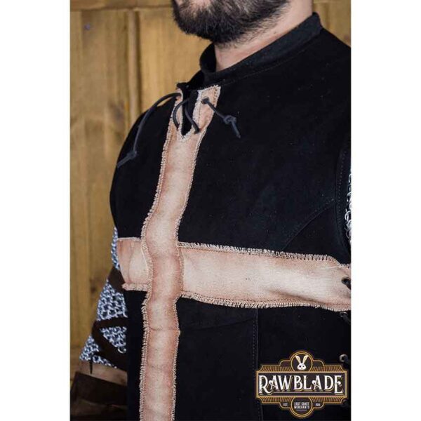 Crusader Knight Tabard - Black with Beige