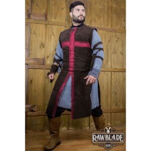 Crusader Knight Tabard - Brown with Red
