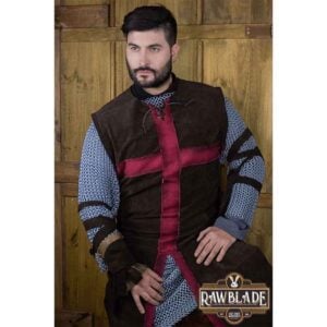 Crusader Knight Tabard - Brown with Red