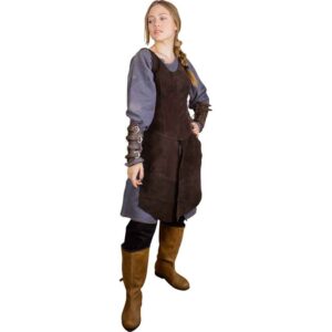 Joanne Split Leather Tabard - Brown