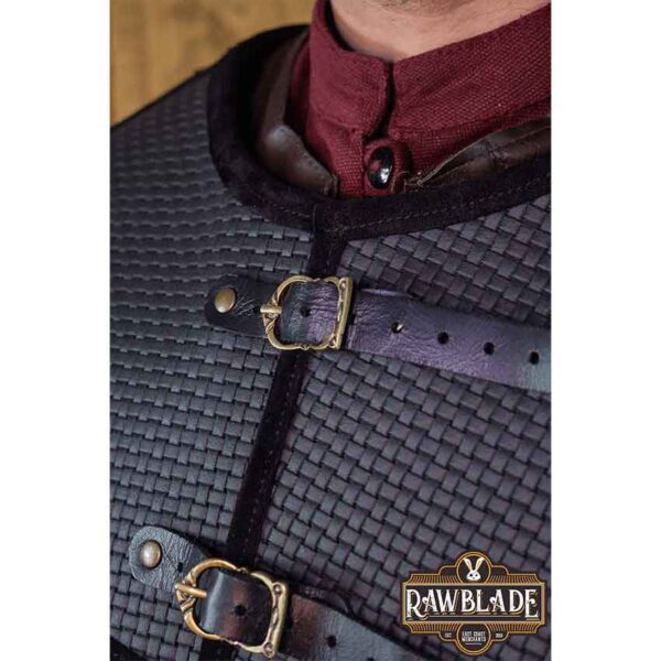 Vermillion Leather Gorget - Black