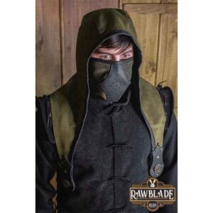 Akku Split Leather Mask - Green