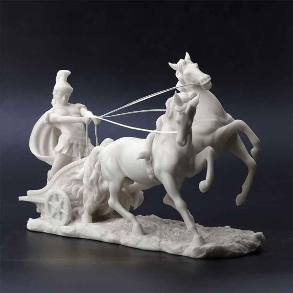Roman Centurion Chariot Statue