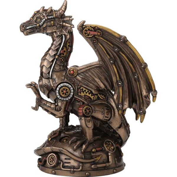 Steampunk Mechanical Dragon Statue